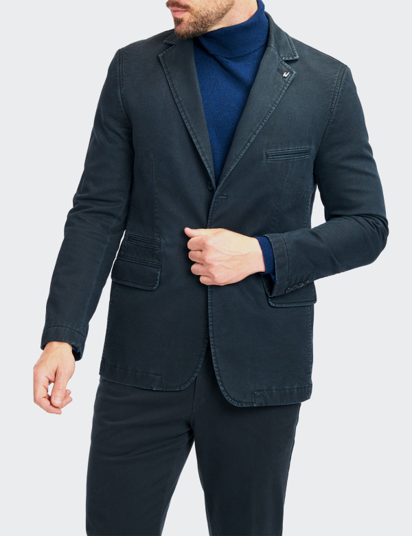 W. Wegener Jacket Nelson 6442 modré panské sako